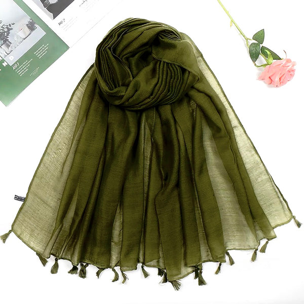 Plain Lawn Tassels - Dark Khaki