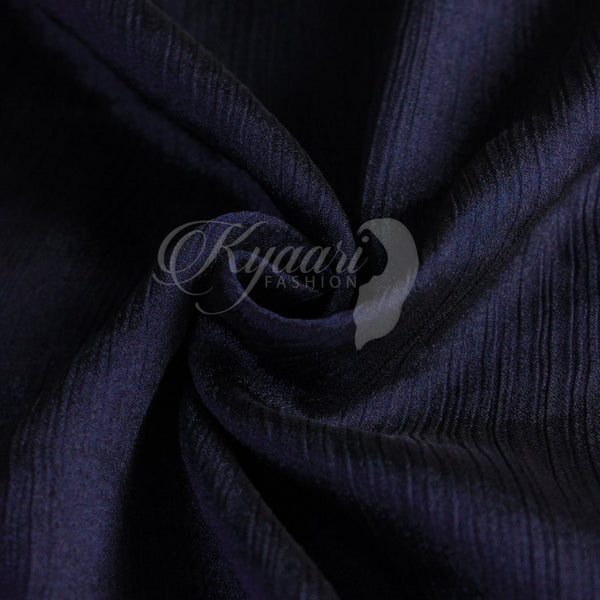 Crinkle Silk Hijab - Navy Blue freeshipping - Kyaari Fashion