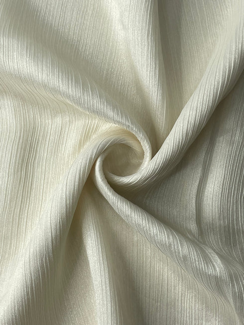 Crinkle Silk Hijab - Ivory