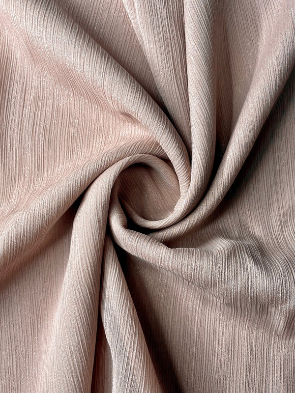 Metallic Chiffon- Dusty Beige