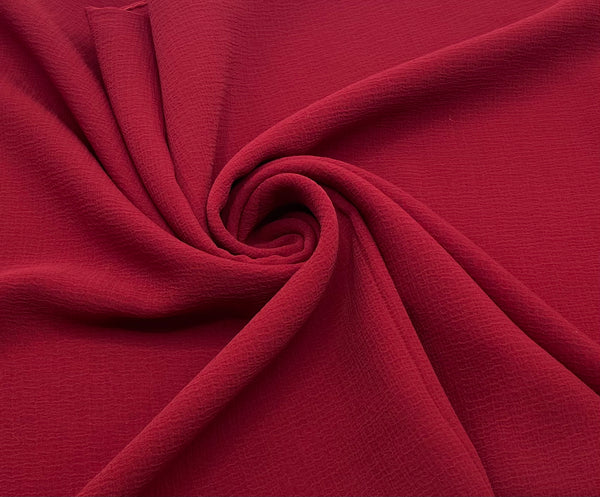 Crunch Georgette - Ruby Red