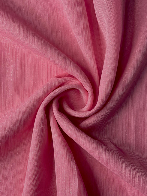 Metallic Chiffon- Flamingo