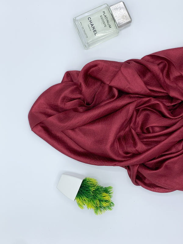 Paper Silk Hijab - Maroon