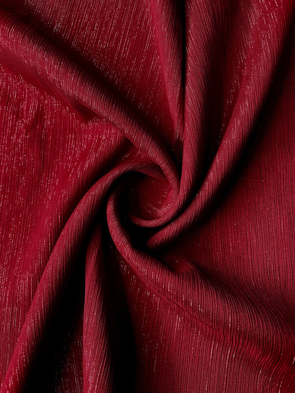 Metallic Chiffon- Wine Berry
