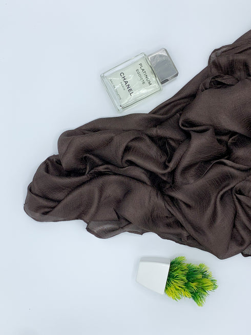Paper Silk Hijab - Brown