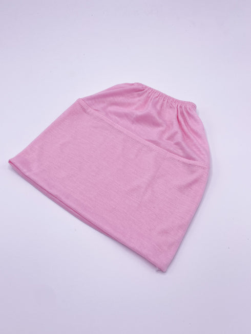 Beanie Hijab Cap - Baby Pink