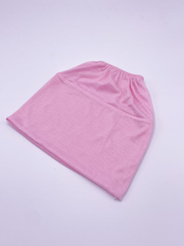 Beanie Hijab Cap - Baby Pink