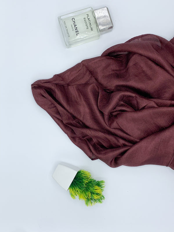 Paper Silk Hijab - Burgundy