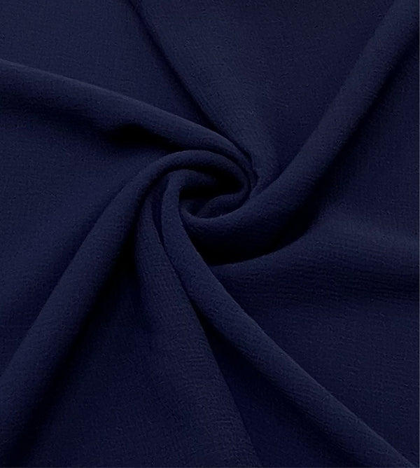 Crunch Georgette - Navy Blue