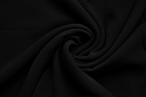 Georgette Chiffon - Black freeshipping - Kyaari Fashion