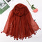 Plain Lawn Tassels - Rust freeshipping - Kyaari Fashion